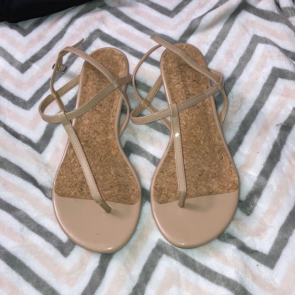 Nude sandal wedges